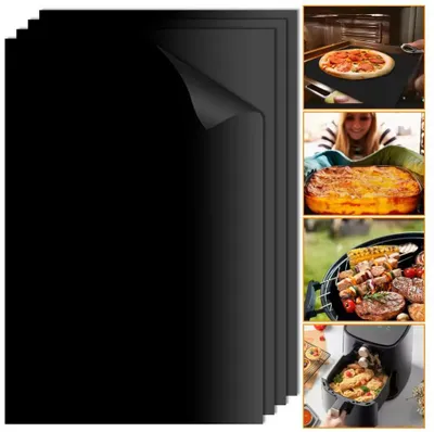 Produktbild von 6Pcs BBQ Grillmatte aus Teflon Antihaft Grillmatten zum Grillen Backen BBQ bis 500°F