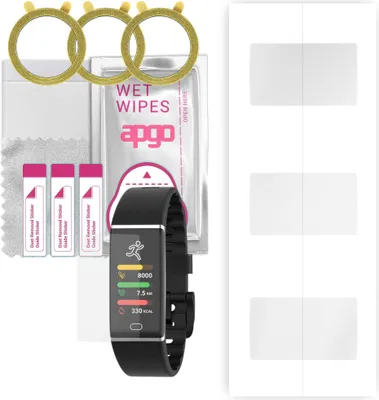 Produktbild von apgo 3 Stück Schutzfolie, klar, kompatibel mit MyKronoz ZeTrack+ Plus Smartwatch, Hydrogel Displayschutzfolie mit Positionierhilfe, Displayfolie, robust und kratzfest