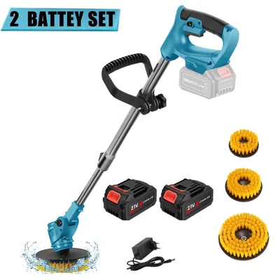 Obrázek produktu pro Elektrický podlahový čisticí stroj - rotační kartáč - 800 W - 220–240 V - teleskopická rukojeť - více čisticích hlavic - sada