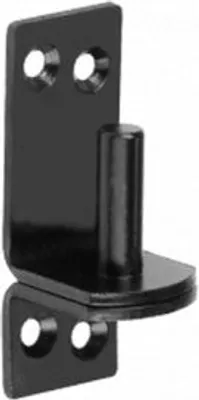 Produktbild von Kloben auf Platte, DII-Haken 11/104x35mm schwarz Dorn Beschlag Türbänder