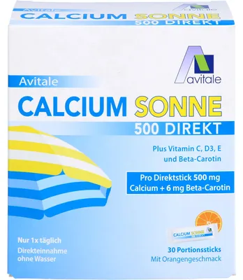 Produktbild von Calcium Sonne 500 Granulat mit Orangengeschmack, 30 St. Sticks
