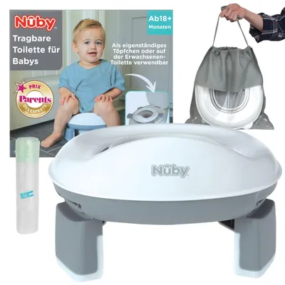 Immagine prodotto di NUBY Portable Travel Potty for Toddlers - With Storage Bag - Grey/White
