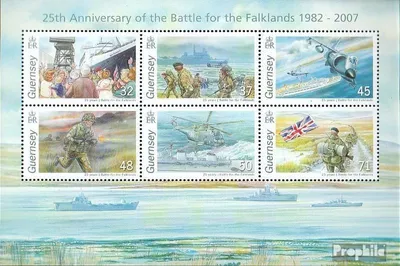 Produktbild von Briefmarken GB - Guernsey 2007 Mi Block44 (kompl.Ausg.) postfrisch Falklandkrieg