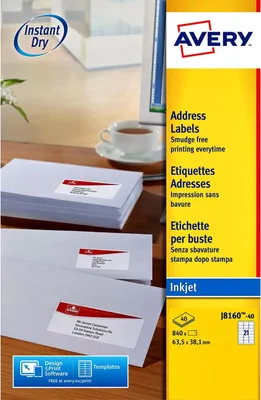Obrázok produktu pre Biely adresný štítok Avery - atramentový - J8160