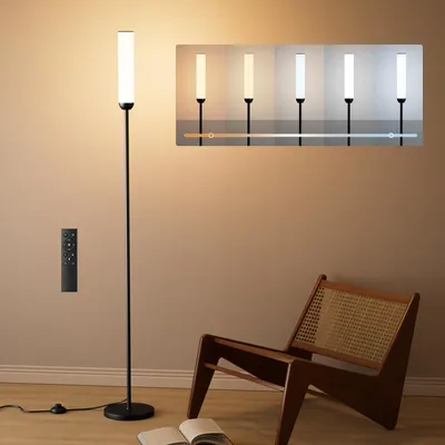 LED-Standleuchte, dimmbar, Fernbedienung, 5 Farbtemperaturen