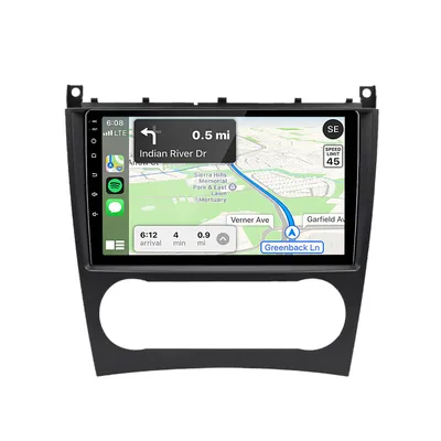 Zdjęcie produktu dla Radio samochodowe 2+64G, 4-rdzeniowe, z systemem CarPlay, Android 14, nawigacją GPS, obsługą Android Auto, tunerem DAB+, sterowaniem z kierownicy (SWC) i Wi-Fi, przeznaczone do samochodów Mercedes Benz Klasy C (W203)