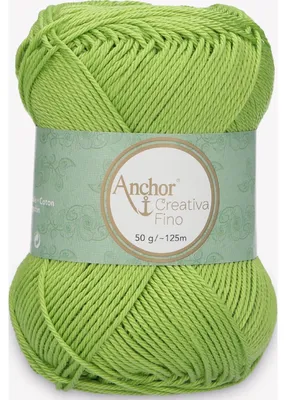 Obrázok produktu pre Anchor Creativa Fino – 100 % bavlnená priadza na háčkovanie a pletenie (farba 00418)