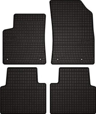 Produktbild von Gummifußmatten passend für Opel Crossland X (Crossover, Bj. 2017-) –  schwarz, passgenau, mit Befestigungen set 4 Stk. - Gummi-Automatten