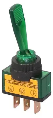 Produktbild von KFZ-Kippschalter 20 A, SPST-LED-beleuchtete 12V Ein-Aus, 2 Positionen, PKW-LKW