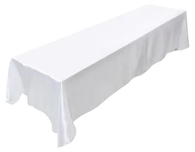 Produktbild von Rechteckige Tischdecke 145x320cm Schmutzabweisend Weiß Polyester
