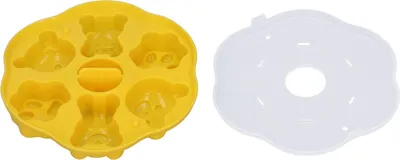Zdjęcie produktu dla Forma do galaretki silikonowa Lovely Bear Cat Paw Ice Cube Cake Pudding Forma kuchenna z pokrywką do kuchni domowej żółta