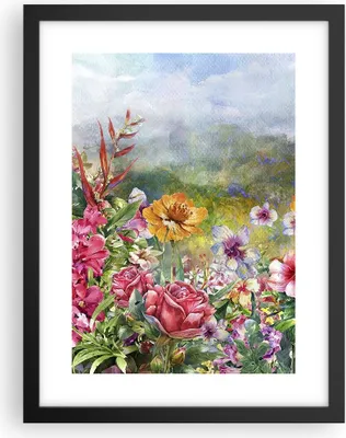 Produktbild von Gerahmtes Poster - Schwarzer Rahmen - blume sommer natur - 30x40 cm - Wand Bild - Wanddeko - Wandbilder - Kunstposter - Wandposter - Bilderrahmen - Bilder - Kunstdruck - Wandbild - P2BPA30x40-3843