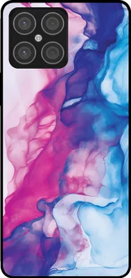 Produktbild von Smartphonica Telefon Fall geeignet für Huawei Honor X8 4G mit rosa blau Marmor Print - TPU Backcover Fall Rose blau Marmor Design