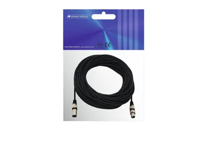 Immagine prodotto di Omnitronic 30220590 Cavo di collegamento XLR [1x XLR maschio 3-pin - 1x XLR femmina 3-pin] 25,00 m nero (30220590)
