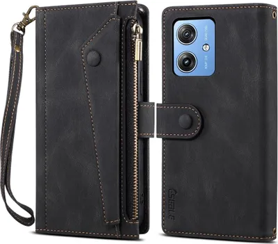 Produktbild von Motorola Moto G55 Hülle - Coverup Klapphülle mit Brieftasche - Schwarz