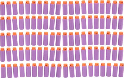 Productafbeelding van 100 stuks zachte darts, gemaakt van hoogwaardig EVA-materiaal, geschikt voor verschillende schietspellen, paars