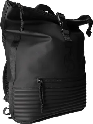 Produktbild von Rucksack N23202-BK Rolltop Schwarz 32x39x9 cm mit gepolstertem Rücken und Schultergurten