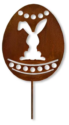 Produktbild von Edelrost Osterei mit Stecker