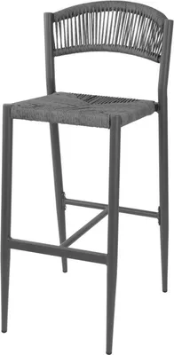 Produktbild von Bolero Eden PE Twist Rattan Outdoor Barhocker Charcoal (2 Stück)
