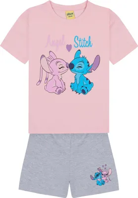 Produktbild von Disney Lilo und Stitch Schlafanzug für Mädchen | Kurz | Pyjama | Shorty, Größe:134-140