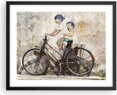 Produktbild von Gerahmtes Poster - Schwarzer Rahmen - Graffiti modern - 50x40 cm - Wand Bild - Wanddeko - Wandbilder - Kunstposter - Wandposter - Bilderrahmen - Bilder - Kunstdruck - Wandbild - P2BAA50x40-3617