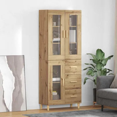 Produktbild von vidaXL Highboard Artisan-Eiche 69,5 x 34 x 180 cm Holzwerkstoff