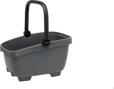 Zdjęcie produktu dla Kosz rowerowy z recyklingu (dla psa) New Looxs Clipper MIK - 28 litrów 49 x 37 x 29 cm - antracytowy