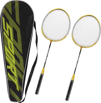 Obrázok produktu pre Badmintonová sada zo zliatiny železa, 2 rakety – pre amatérov a začiatočníkov – do záhrady a telocvične