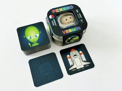 Obrázok produktu pre Pexeso Universe 64 kariet v plechovej krabičke