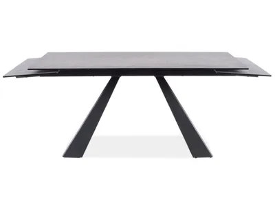 Produktbild von Ausziehbarer Esstisch GEDEON 1 - 180x90, grauer Marmor / mattschwarz