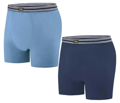 Obrázok produktu pre Atlas For Men – Pánske boxerky (balenie po 2 ks) AF1294 (XXL) (modrá/námornícka modrá)