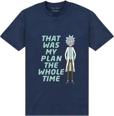 Image de Rick And Morty - "My Plan" T-shirt Homme/Femme Unie PN158 (L) (Bleu marine)