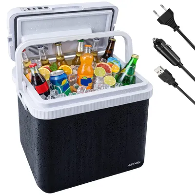 Zdjęcie produktu dla Lodówka elektryczna 24L - przenośna, zasilana z 12V, 240V i USB-A, z funkcją chłodzenia i podgrzewania