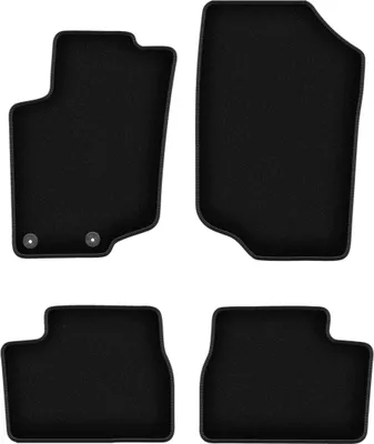 Obrázok produktu pre Velúrové autokoberce na mieru pre Peugeot 207 (2006-2012, SW, kombi, hatchback) černé, sada 4 ks, s úchyty