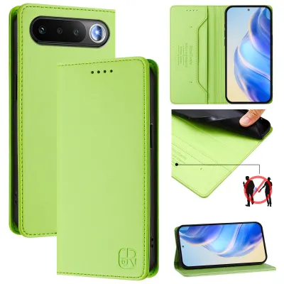 Obrázek produktu pro Kožené pouzdro pro Realme 16, flipové pouzdro s přihrádkami na karty, peněženkou a stojánkem Zelený