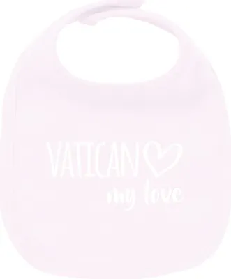 Produktbild von Huuraa Unisex Babylatz Vatican my love Geschenk Babypink  Baumwolle Vatican Mitbringsel