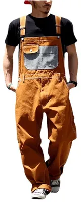 Immagine prodotto di Jeans a tuta da uomo, vestibilità comoda, con spalline regolabili