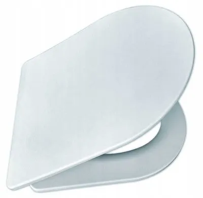 Imagen del producto de Asiento de inodoro independiente, color blanco, dimensiones 36,3 x 30 x 42,5 cm
