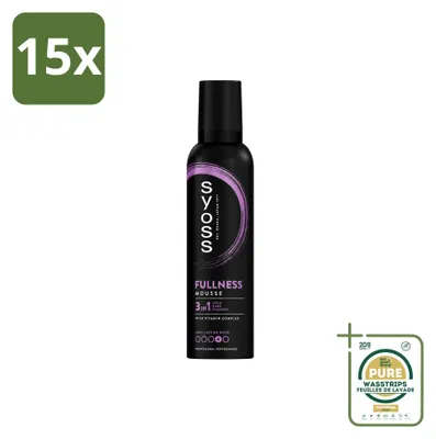 Produktbild von 15 x Syoss Fullness Haarmousse - 250 ml - Vorratspackung - 15 Stücke