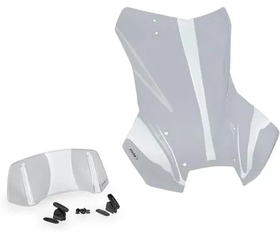 Produktbild von Puig 22288w Touring Deflector Windschutzscheibe Silber  Silber One Size