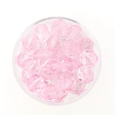 Produktbild von Glasschliffperlen transp, light rose 6 mm Lochgröße 1 mm