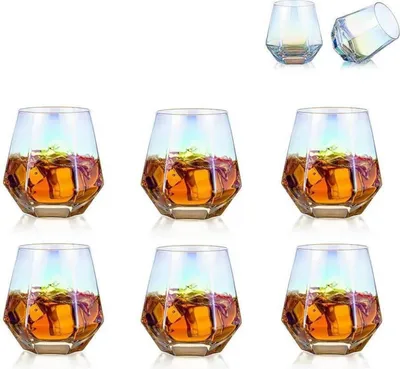 Obrázok produktu pre Sada 6 pohárov na whisky s hrotom 300 ml moderného vzhľadu