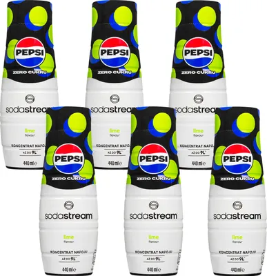 Produktbild von Syrop do napojów SodaStream Pepsi MAX lime, 440 ml, 6 sztuk