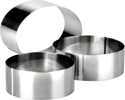 Produktbild von Set mit 3 Ibili-Classic Gebäckringen, Edelstahl, 7-8-10/4,5 cm, Silber