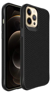 Imagen del producto de Funda Rugged Hybrid Carbon para iPhone 12 Pro Max - Negro