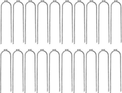 Produktbild von U-Profil Bodenanker 20 Stk. 30 cm verzinkter Stahl Zelthering U-Hering Camping Hering stabil sturmfest Erdnagel Erdanker für Zelt Bodenplane Vorzelt Heringe Set Metall