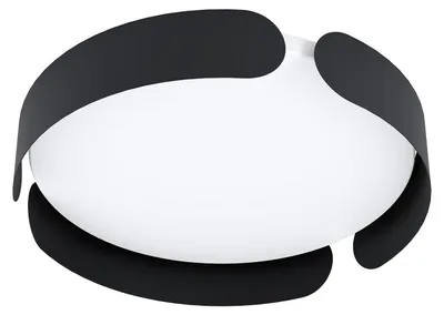 Immagine prodotto di Plafoniera Moderna Valcasotto Acciaio Nero Luce Led Integrato 20W