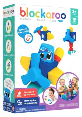 Image de Blockaroo Blocs magnétiques en mousse Boîte d'avion, 10dlg.