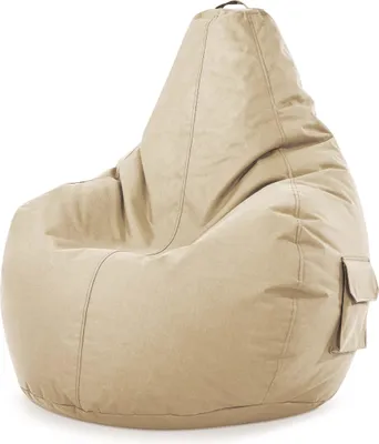 Produktbild von Green Bean® Sitzsack mit Rückenlehne "Cozy" 80x70x90cm - Gaming Chair mit 230L EPS Perlen Füllung - Beige