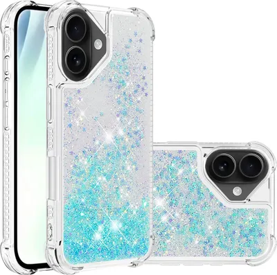 Produktbild von iPhone 17 Hülle - Coverup Liquid Glitzer Back Cover - Blau